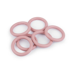 Kółko drewniane kolorowe, zewnętrzna ø58 mm - Pudrowy (10 Sztuki)