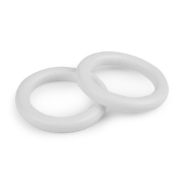 Kółko drewniane kolorowe, zewnętrzna ø70 mm - White (10 Sztuki)