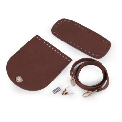 Handbag making kit from eco-leather - Brown (1 Set)