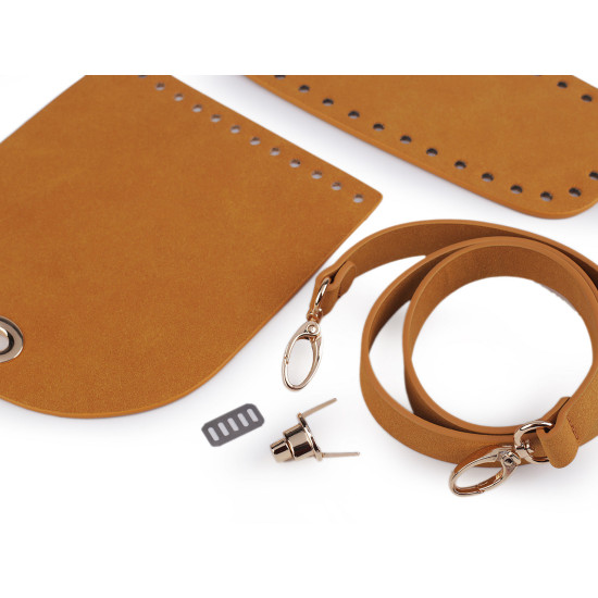 Handbag making kit from eco-leather - Mustard (1 Set) Handbag making kit from eco-leather - Mustard (1 Set)