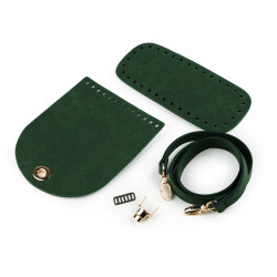 Handbag making kit from eco-leather - Dark green (1 Set)