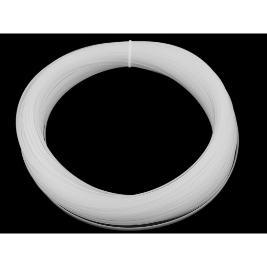 Fiszbina plastikowa szerokość 6 mm gładka, płaska - White (10 Metry) Fiszbina plastikowa szerokość 6 mm gładka, płaska - White (10 Metry)