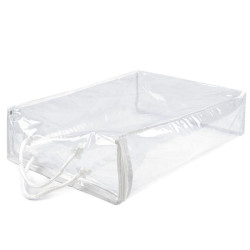 Pokrowiec / pojemnik pvc z zamkiem błyskawicznym - Transparent (1 Sztuka)