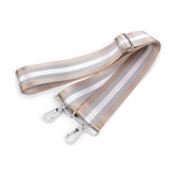 Állítható textil táskafül / heveder karabinnel szélessége 5 cm - Sötét bézs (1 Darab)