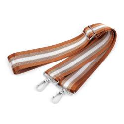 Állítható textil táskafül / heveder karabinnel szélessége 5 cm - Barna konyak (1 Darab)