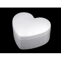 Pudełeczko styropianowe 12,5x15 cm serce - White (1 Sztuka)
