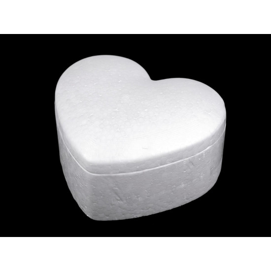 Boîte cœur en polystyrène pour création diy, 12,5 x 15 cm - Blanc (1 Pièce) Boîte cœur en polystyrène pour création diy, 12,5 x 15 cm - Blanc (1 Pièce)