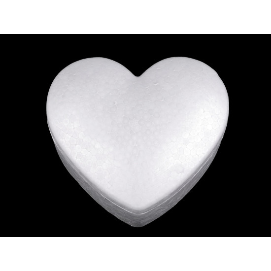 Boîte cœur en polystyrène pour création diy, 12,5 x 15 cm - Blanc (1 Pièce) Boîte cœur en polystyrène pour création diy, 12,5 x 15 cm - Blanc (1 Pièce)