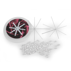 Kit for making christmas stars from wax beads 2 pcs - As pictured (1 Set)