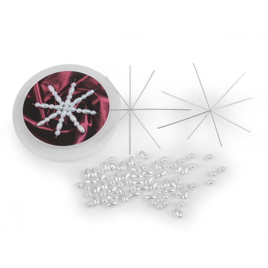 Kit for making christmas stars from wax beads 2 pcs - As pictured (3 Sets) Kit for making christmas stars from wax beads 2 pcs - As pictured (3 Sets)