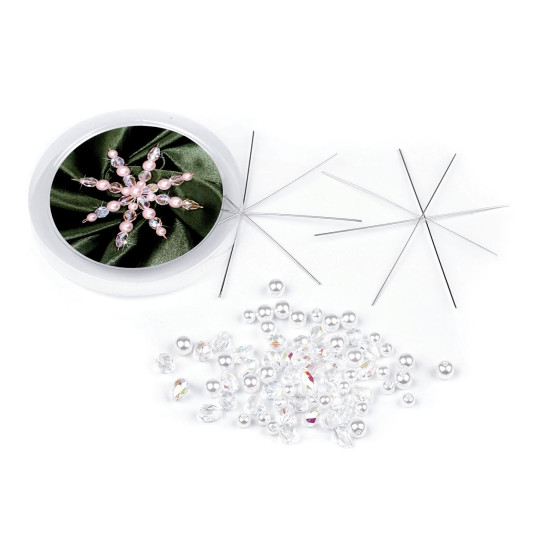 Kit for making christmas stars from glass beads 2 pcs - As pictured (1 Set) Kit for making christmas stars from glass beads 2 pcs - As pictured (1 Set)