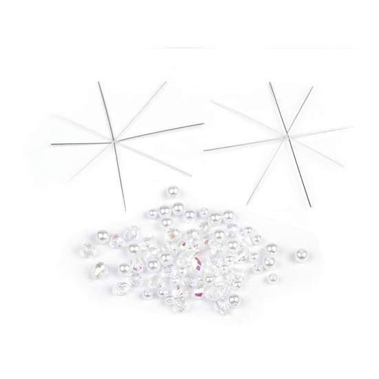 Kit for making christmas stars from glass beads 2 pcs - As pictured (1 Set) Kit for making christmas stars from glass beads 2 pcs - As pictured (1 Set)
