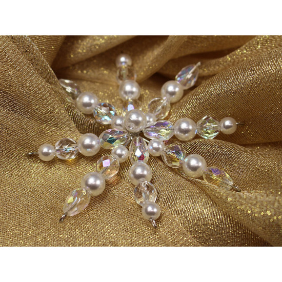Kit for making christmas stars from glass beads 2 pcs - As pictured (1 Set) Kit for making christmas stars from glass beads 2 pcs - As pictured (1 Set)