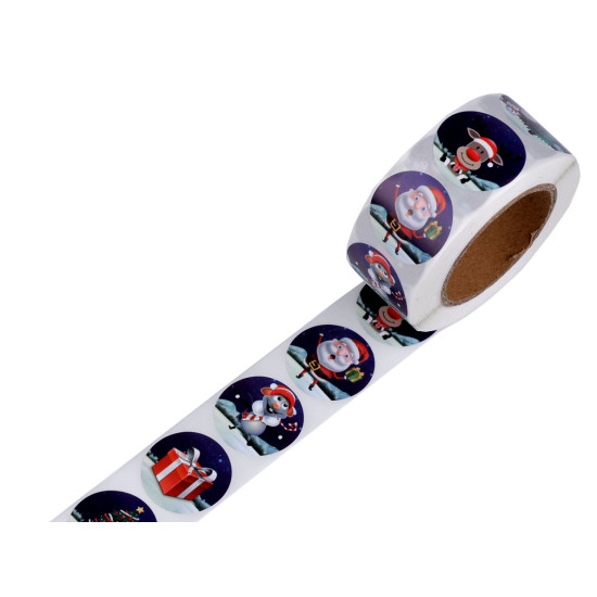 Autocolante din hârtie de crăciun ø25 mm - Albastru deschis (1 Rolă) Autocolante din hârtie de crăciun ø25 mm - Albastru deschis (1 Rolă)