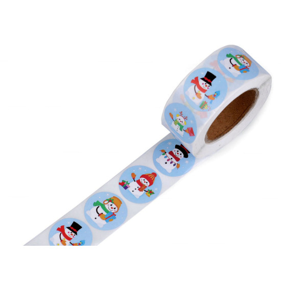 Autocolante din hârtie de crăciun ø25 mm - Albastru deschis (1 Rolă) Autocolante din hârtie de crăciun ø25 mm - Albastru deschis (1 Rolă)