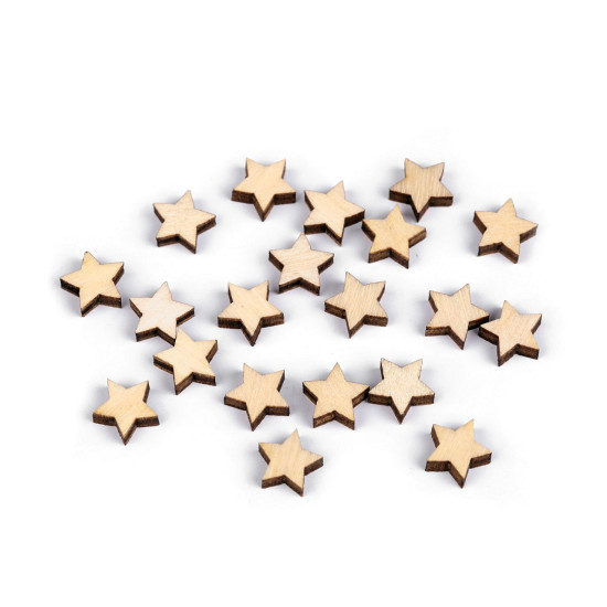 Gwiazdki drewniane mini do przyklejenia ø10 mm - Srebrny (20 Sztuki) Gwiazdki drewniane mini do przyklejenia ø10 mm - Srebrny (20 Sztuki)