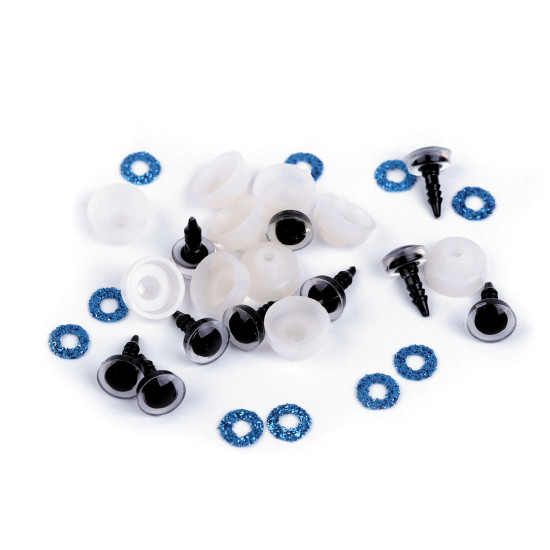 Oczy brokatowe do zabawek z zatyczką ø10 mm - Srebrny (10 Zestawy) Oczy brokatowe do zabawek z zatyczką ø10 mm - Srebrny (10 Zestawy)