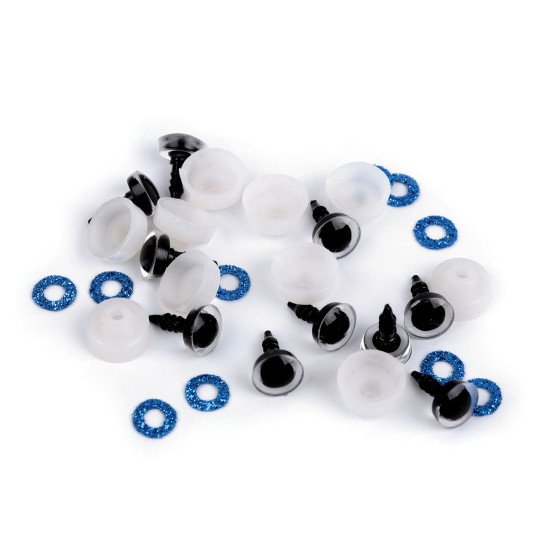 Oczy brokatowe do zabawek z zatyczką ø10 mm - Srebrny (10 Zestawy) Oczy brokatowe do zabawek z zatyczką ø10 mm - Srebrny (10 Zestawy)