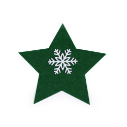 Christmas cutlery holder star - Dark green (12 Pieces)