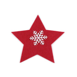 Christmas cutlery holder star - Red (12 Pieces)