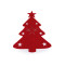 Christmas cutlery holder angel, tree - Red (12 Pieces)