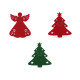 Christmas cutlery holder angel, tree - Red (4 Pieces) Christmas cutlery holder angel, tree - Red (4 Pieces)