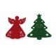 Christmas cutlery holder angel, tree - Red (4 Pieces) Christmas cutlery holder angel, tree - Red (4 Pieces)