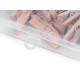 Wooden pegs with a nail 7x35 mm in a box - Natural light (5 Boxes) Wooden pegs with a nail 7x35 mm in a box - Natural light (5 Boxes)