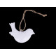 Adorno de pájaro metálico 3d para colgar - Blanco (1 Pieza) Adorno de pájaro metálico 3d para colgar - Blanco (1 Pieza)