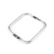 Metal rectangle lock frame for diy purse making - Nickel (5 Pieces) Metal rectangle lock frame for diy purse making - Nickel (5 Pieces)