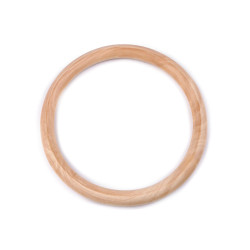 Cerc de lemn pentru macrame, mânere genți - Natural deschis (1 Bucată)