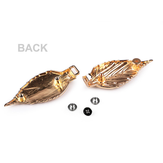 Buckle / decorative fastening + screws 2.8x11.6 cm - Nickel (1 Set) Buckle / decorative fastening + screws 2.8x11.6 cm - Nickel (1 Set)