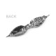 Buckle / decorative fastening + screws 2.8x11.6 cm - Nickel (1 Set) Buckle / decorative fastening + screws 2.8x11.6 cm - Nickel (1 Set)