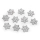 Drewniana śnieżynka z brokatem do zawieszenia ø41 mm - Srebrny (30 Sztuki) Drewniana śnieżynka z brokatem do zawieszenia ø41 mm - Srebrny (30 Sztuki)