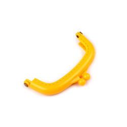 Bigle plastikowe do torby 9x7,3 cm rama półprodukt do przyszycia - Żółty (1 Sztuka)