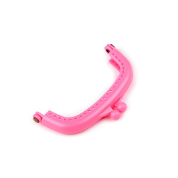 Bigle plastikowe do torby 9x7,3 cm rama półprodukt do przyszycia - Różowy (1 Sztuka)