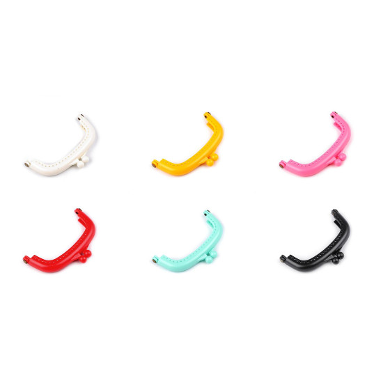Bigle plastikowe do torby 9x7,3 cm rama półprodukt do przyszycia - Mleczny (1 Sztuka) Bigle plastikowe do torby 9x7,3 cm rama półprodukt do przyszycia - Mleczny (1 Sztuka)