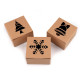 Christmas paper box with see-through window, tree, snowflake, bell - Natural brown (30 Pieces) Christmas paper box with see-through window, tree, snowflake, bell - Natural brown (30 Pieces)