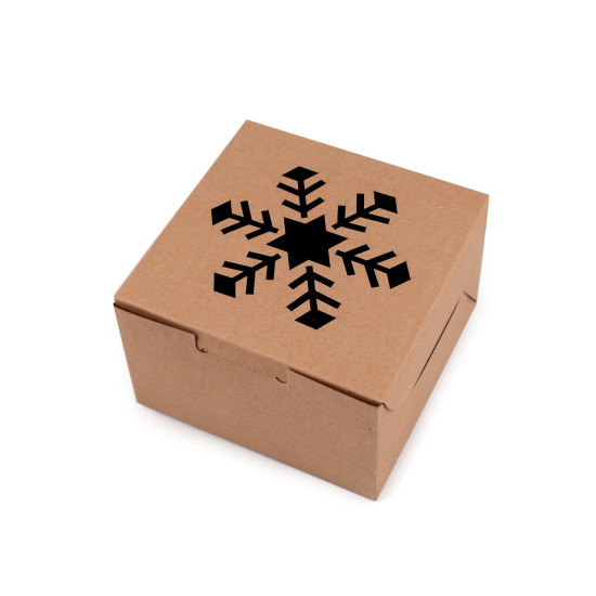 Christmas paper box with see-through window, tree, snowflake, bell - Natural brown (30 Pieces) Christmas paper box with see-through window, tree, snowflake, bell - Natural brown (30 Pieces)