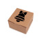 Christmas paper box  with see-through window, tree, snowflake, bell - Natural brown (10 Pieces)