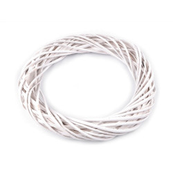 Wicker wreath ø30 cm - White (1 Piece)