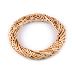 Wicker wreath ø30 cm - Natural light (1 Piece)