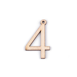Wooden birthday numbers for hanging - Ivory (10 Pieces)