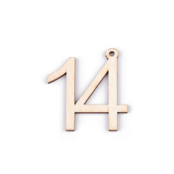 Wooden birthday numbers for hanging - Ivory (10 Pieces)