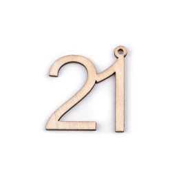 Wooden birthday numbers for hanging - Ivory (10 Pieces)