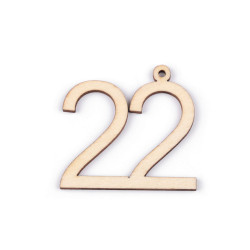 Wooden birthday numbers for hanging - Ivory (10 Pieces)