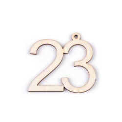 Wooden birthday numbers for hanging - Ivory (10 Pieces)