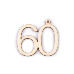 Wooden birthday numbers for hanging - Ivory (10 Pieces)