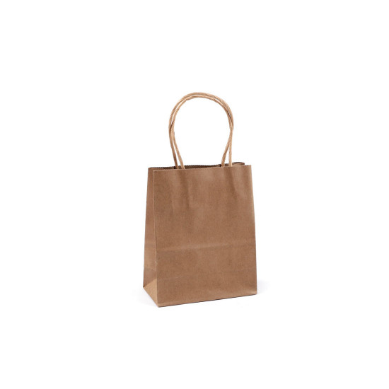 Torebka papierowa 12x15 cm - Naturalny brąz (25 Sztuki) Torebka papierowa 12x15 cm - Naturalny brąz (25 Sztuki)