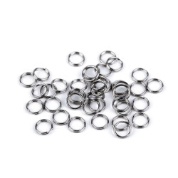 Anneau de saut fendu en acier inoxydable, ø 6 mm, double - Platine (10 Grammes)